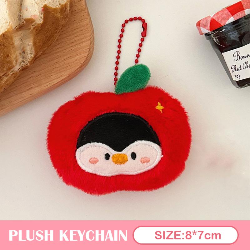 Penguin Plush Toy Keychain Fluffy Soft Stuffed 1Pc for Girls Bag Pendant Backpack Car Keychain Holder