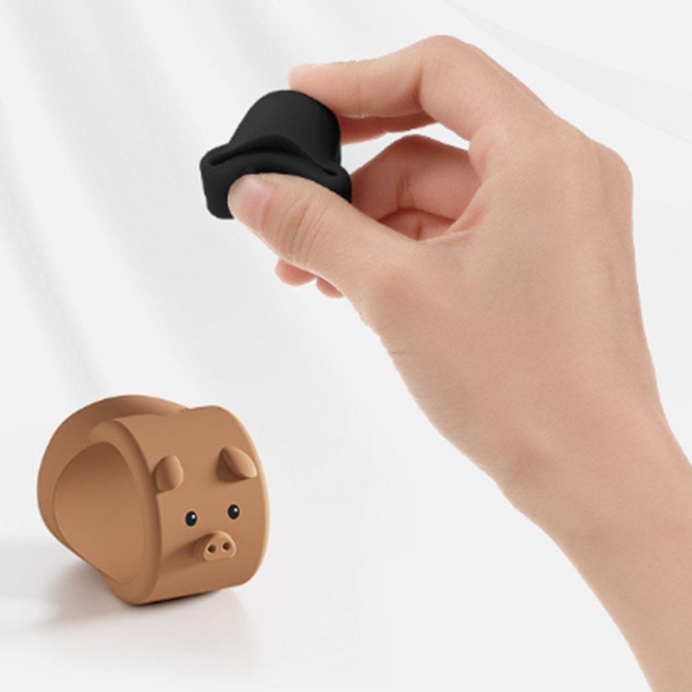 3Pcs Silicone Door Stopper Cartoon Punch-free Wall Protector Silent Anti-Shock Door Handle Anti-collision Ring for Bedroom