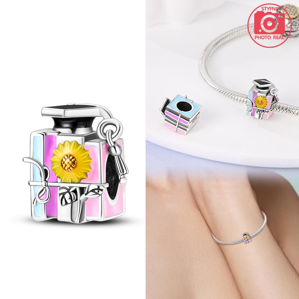 Charms Plata Romantic Perfume Bottle Beading Copper Colors For Charms Copper Colors Original Bracelet For Jewelry Making
