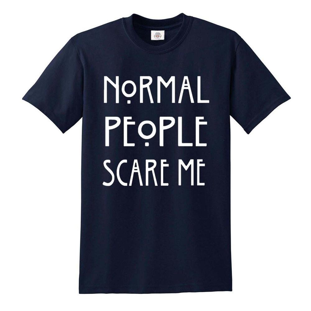 Normal people scare me t shirt funny goth rock punk gift novelty top tee 2XL