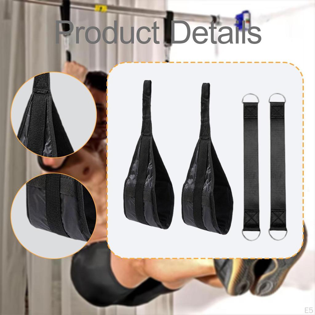 2 Pieces Hanging Ab Straps Equipment Leg Raise Exercise Heavy Duty Fitness for