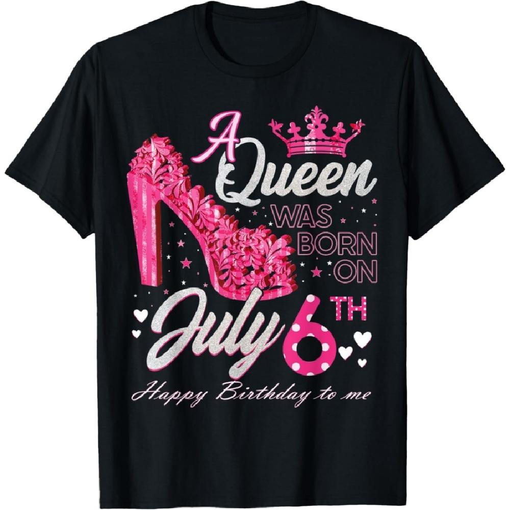 

A Queen Was Born on July 6, July 6th Birthday High Heels T-Shirt XXXXXL чёрный