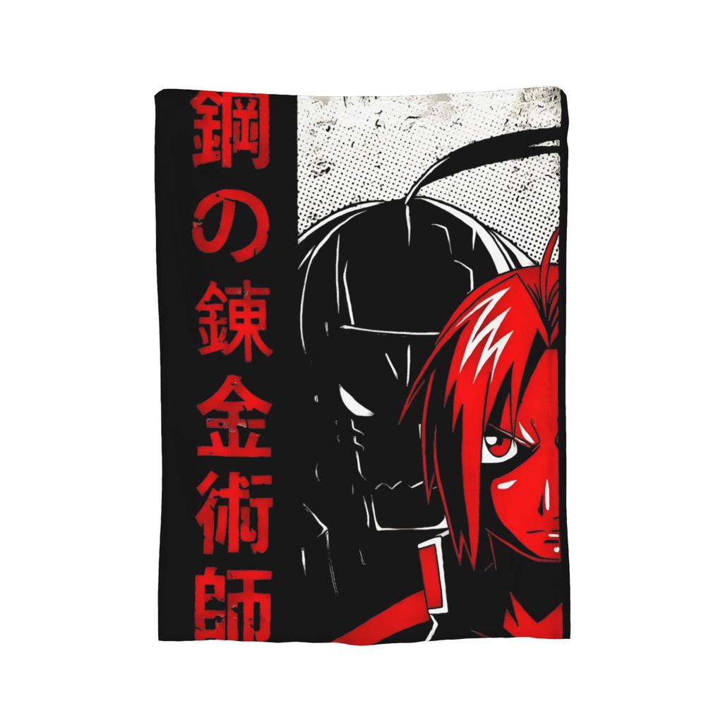 Fullmetal Alchemist Blanket Cover Flannel Anime Manga Warm Throw Blankets for Bedding Couch Bed Rug