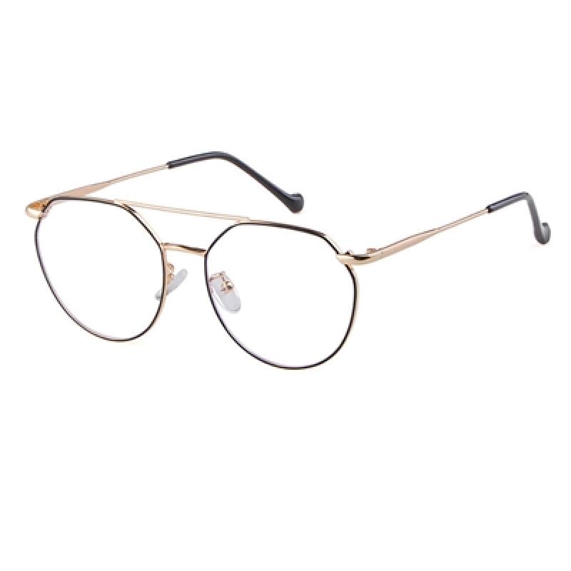 LK9806 Blue Light Blocking Glasses Frame_C5 GOLD BLACK