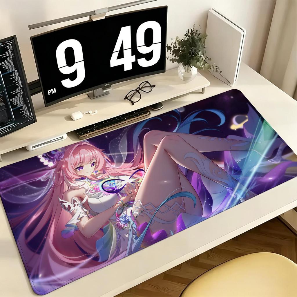 Honkai Star Rail Cyrene Pro ESports Gaming-Mauspad Extra Groß Rutschfest Genähte Kante Tastatur Laptop Schreibtischmatte Für PC-Gamer