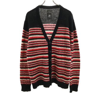 Made In Italy Border Long Sleeve Knit Cardigan L Black Series Men's Used