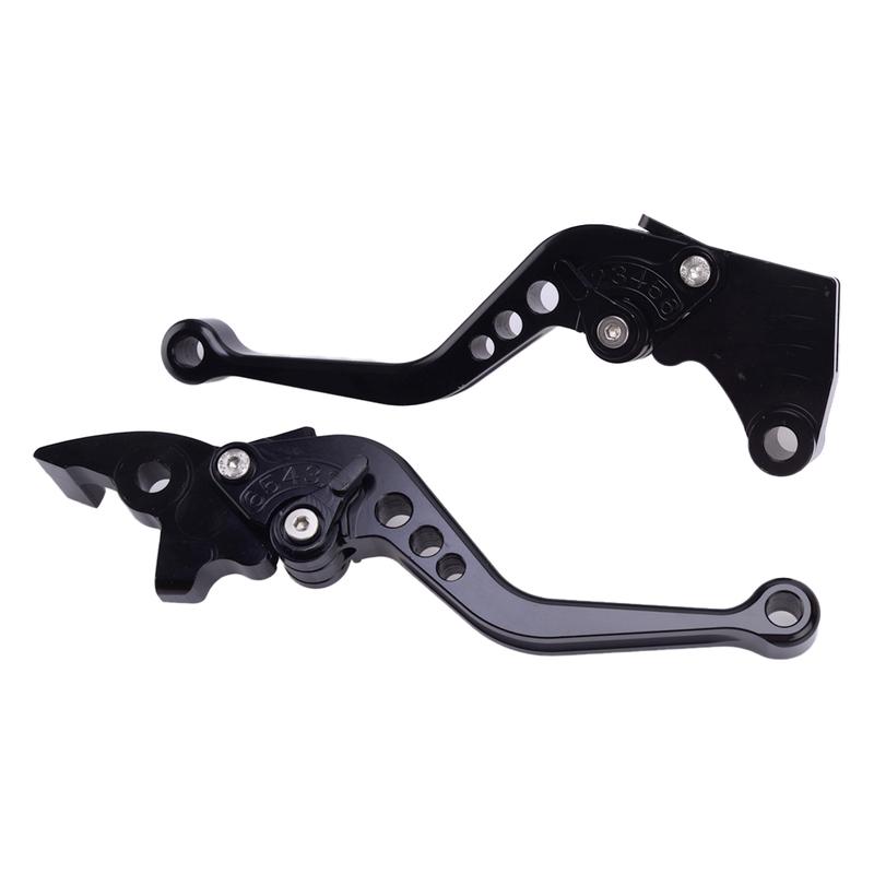 1 Pair Black Aluminium Brake Clutch Levers Adjust Short fit for Royal Enfield Scram 411 Bullet 350 Classic 350CC Himalayan 400