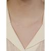[Sv925] Thin Bezel Cubic Necklace