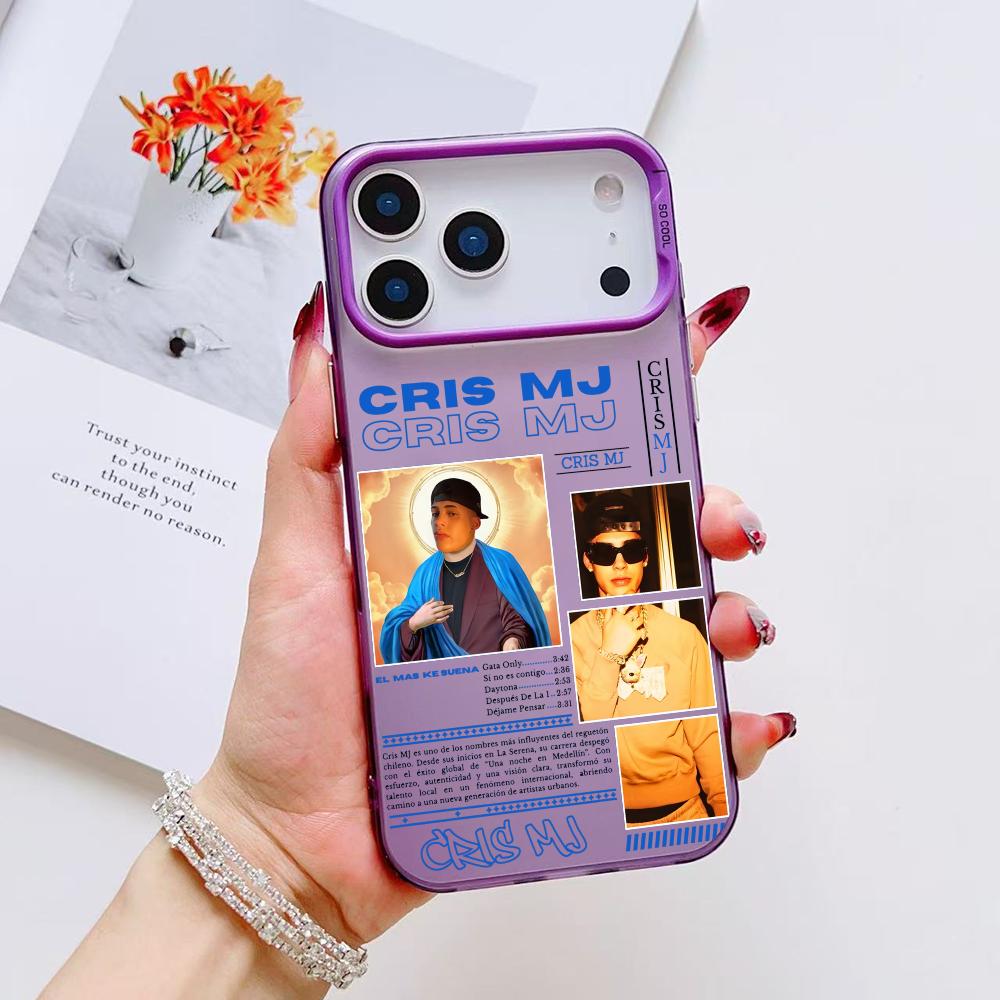 

C-Cris Mj Singer Rap Phone Case For iPhone 17 16 15 14 13 12 11 Pro Max Air Matte Laser Aurora Shockproof Funda iPhone 14 Plus