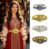 Sturdy Engraved Metal Belt Showcasing Exquisitely Caucasian Folk Art Design Celebration Girdle For Most Ages
