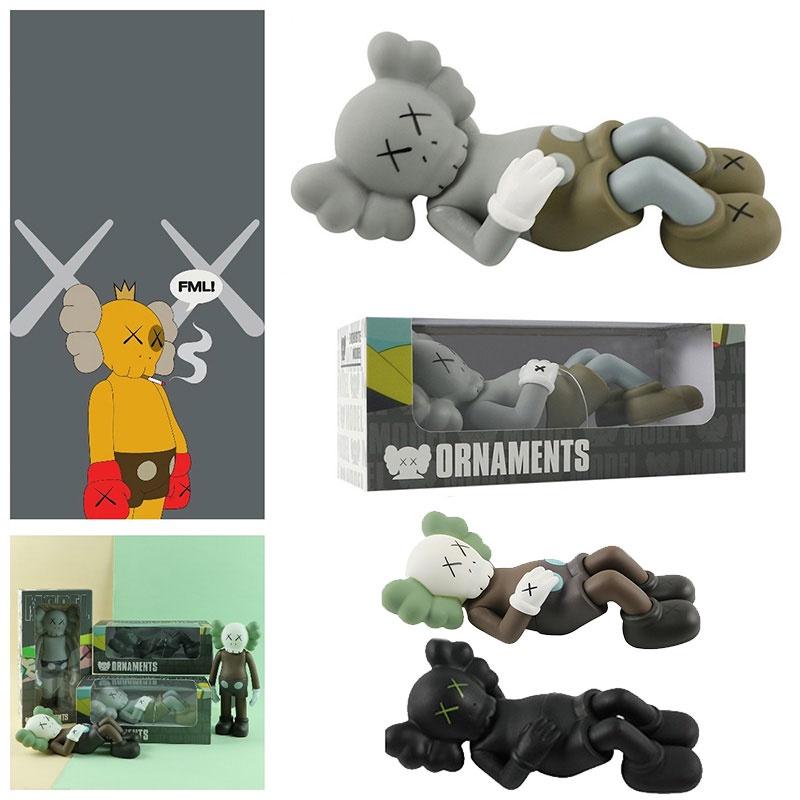 Sezamová ulice Kaws Cos Nosící panenka, Anime Trendy Figurka Velkoobchod 17cm, Materiál Pvc, Šedá