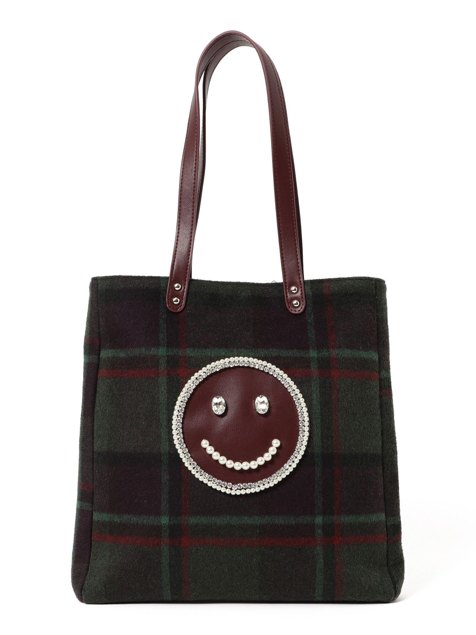 

Сумка для кампуса ECODECO Custom Check Tote Bag ТЕМНО-ЗЕЛЕНЫЙ БЕСПЛАТНО [Raybeams] Женская