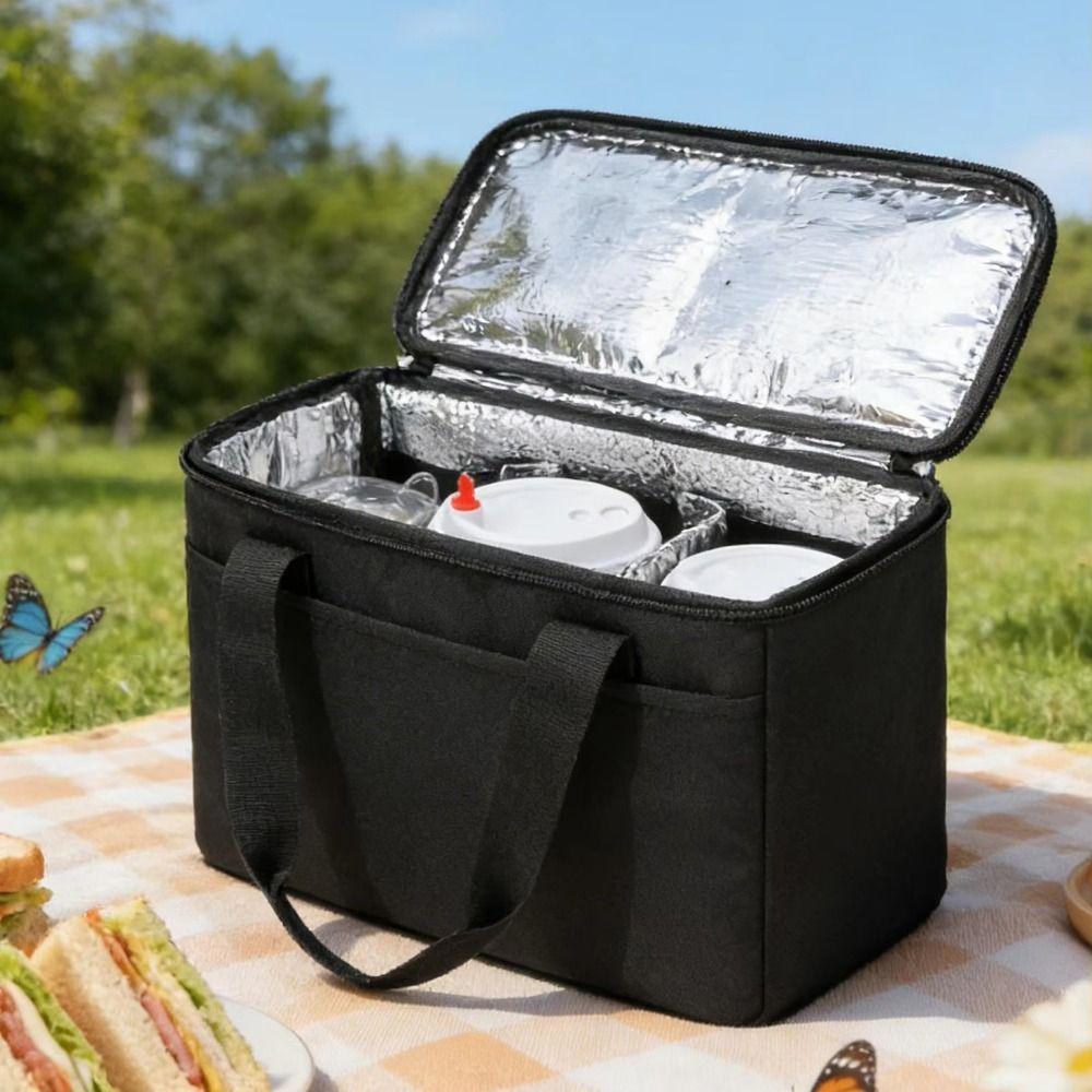 Oxford Cloth 3 Cups Insulated Carrier Bag Large Capacity Cold Drink Carrier Bag Cups