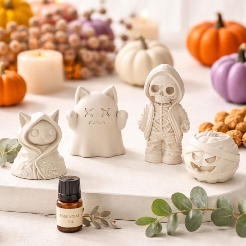 Handmade Craft Casting Mould for Seasonal Candle and Soap Projects, Single Piece for Halloween Party Table Styling and Display