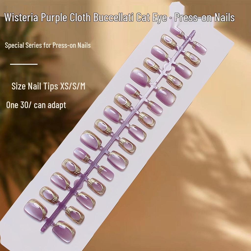 

Buccellati Cat Eye Luxury Nail Patches - High-End Wearable Fake Nails