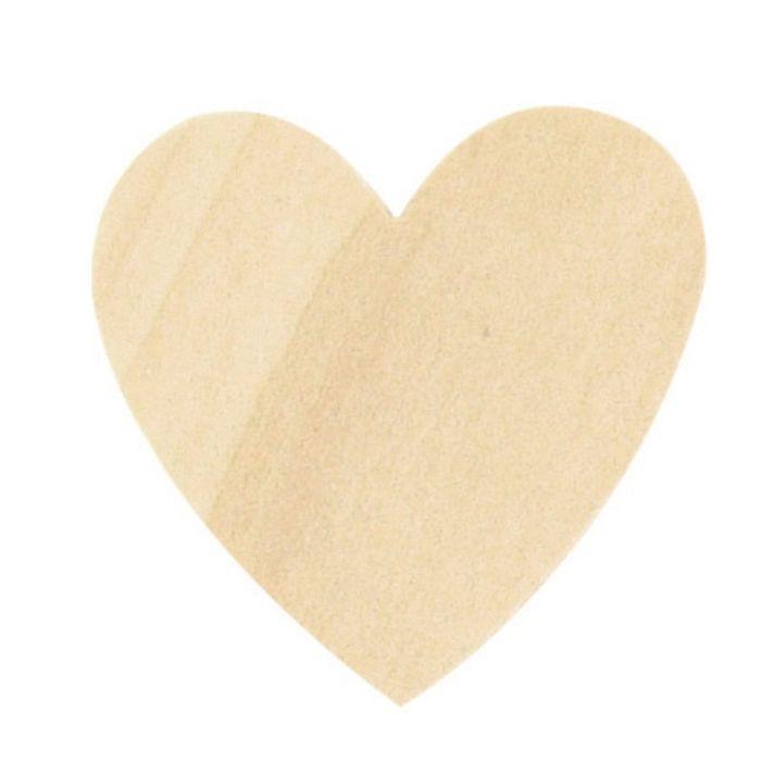 Wooden Hearts - Mixed - Assorted Sizes 1.5 Cm, 2.5 Cm, 3.5 Cm - Beige Color - Natural Wood