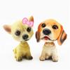 Car Ornament Nodding Dog Car Auto Dash Rocking Head Dog Natural Resin Dog Toy for Car Interior Decorations Home Gift