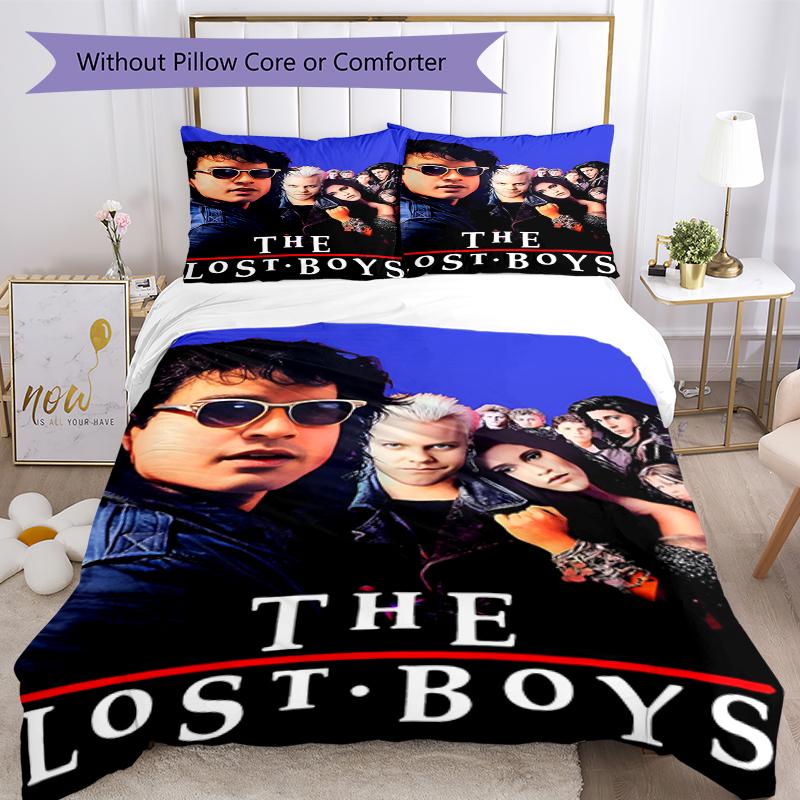 3pcs The Lost Boys Bedding Set Duvet Cover Closure Includes 1 Duvet Cover & 2 Pillowcases, Soft and Comfortable for All Seasons.