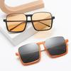 Vintage Large Frame Glasses Fashion Style Same Face Big Face Slimming Women'S Street Photography Sunglasses Uv Protection