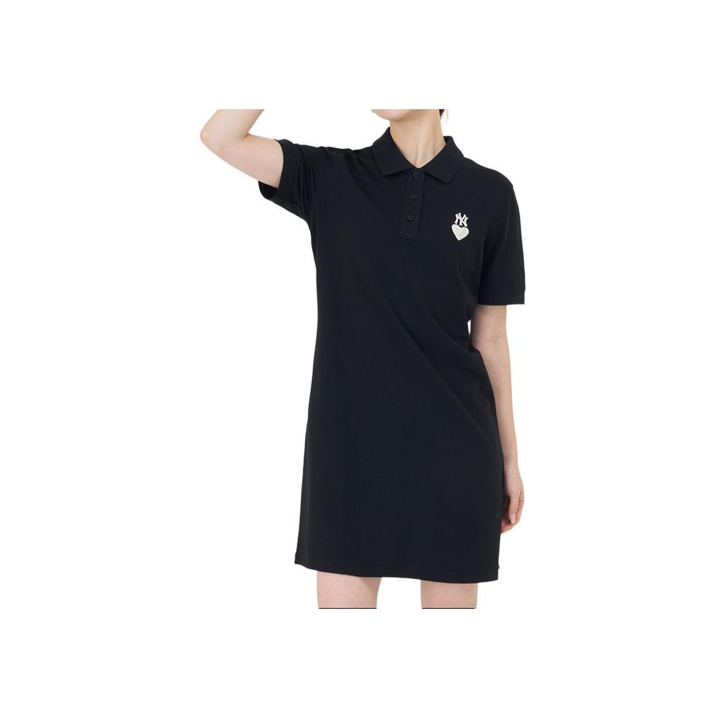 New MLB Love Series Short Sleeved Dresses Women's Black 3FOPH0143-50BKS