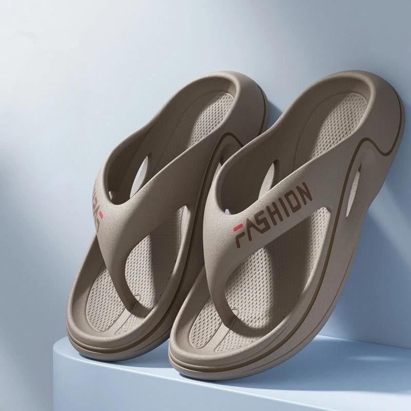 Beach Slippers for Men Wear Resistant Platform Shoes Shiatsu Flip Flops Pvc Adult Comfortable Low Price 2025 Style Sandals Man