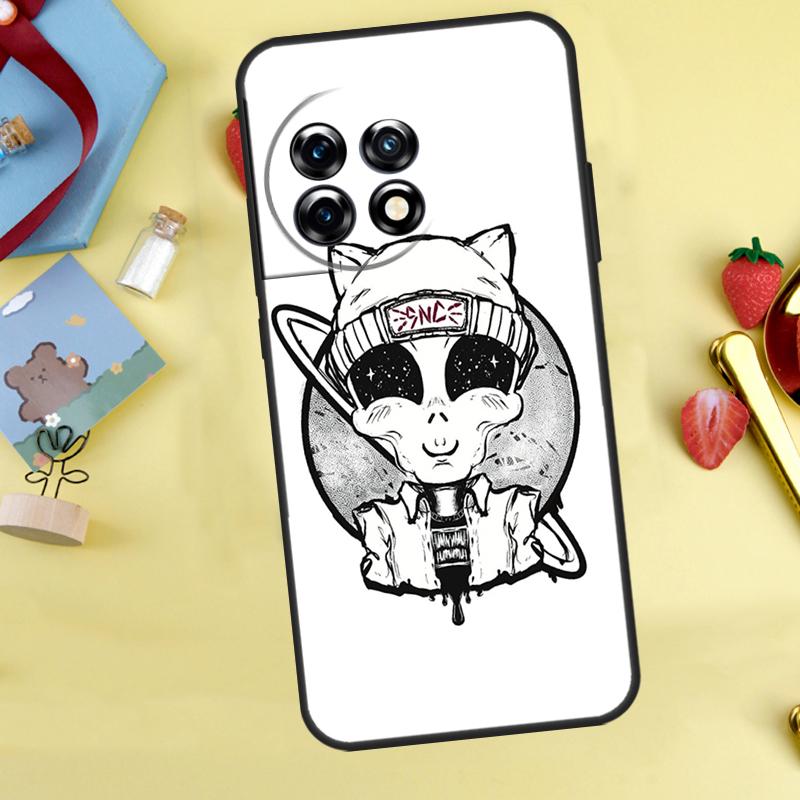 

Alien Kawaii Art Case For OnePlus 12R 10R 13R 13T 15 13 12 11 10 9 10T 8T Nord CE 5 2 3 4 Lite N20 N30 Cover OnePlus Nord CE3Lite