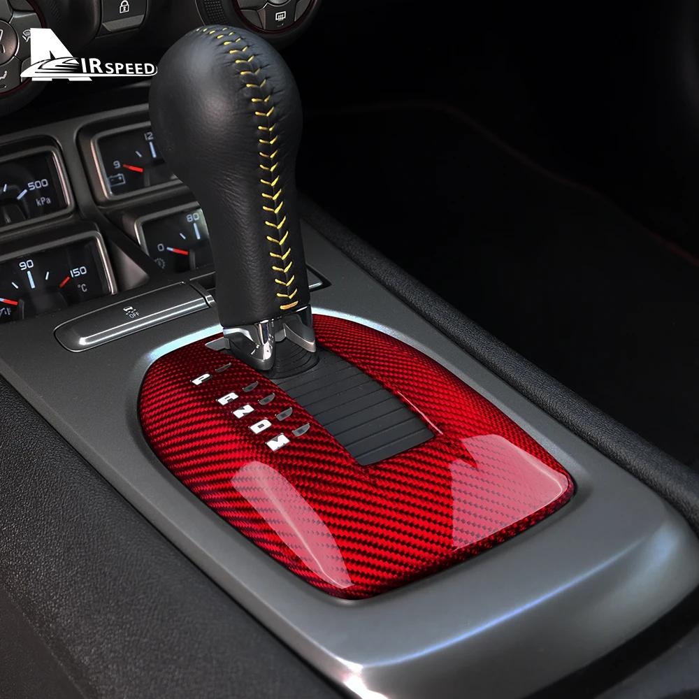 For Chevrolet Camaro 2010 2011 2012 2013 2014 2015 Real Hard Carbon Fiber Car Gear Shift Panel Interior Trim Accessories