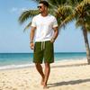 Men's Casual Corduroy Drawstring Shorts with Patch Pockets and Adjustable Waistband Comfortable Fit for Everyday Wear