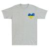 I Stand With Ukraine Peace Heart Ukrainian Flag Pocket Vintage Unisexs Tshirt Tee