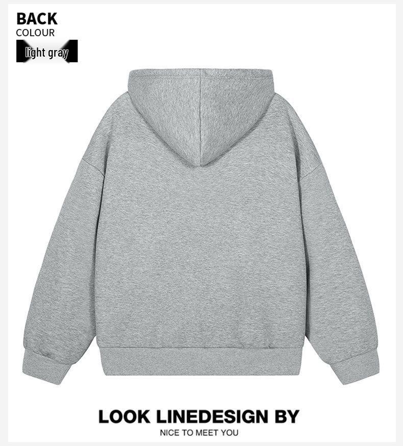 2025 Autumn/Winter Unisex Loose Casual Henley Hoodie Jacket