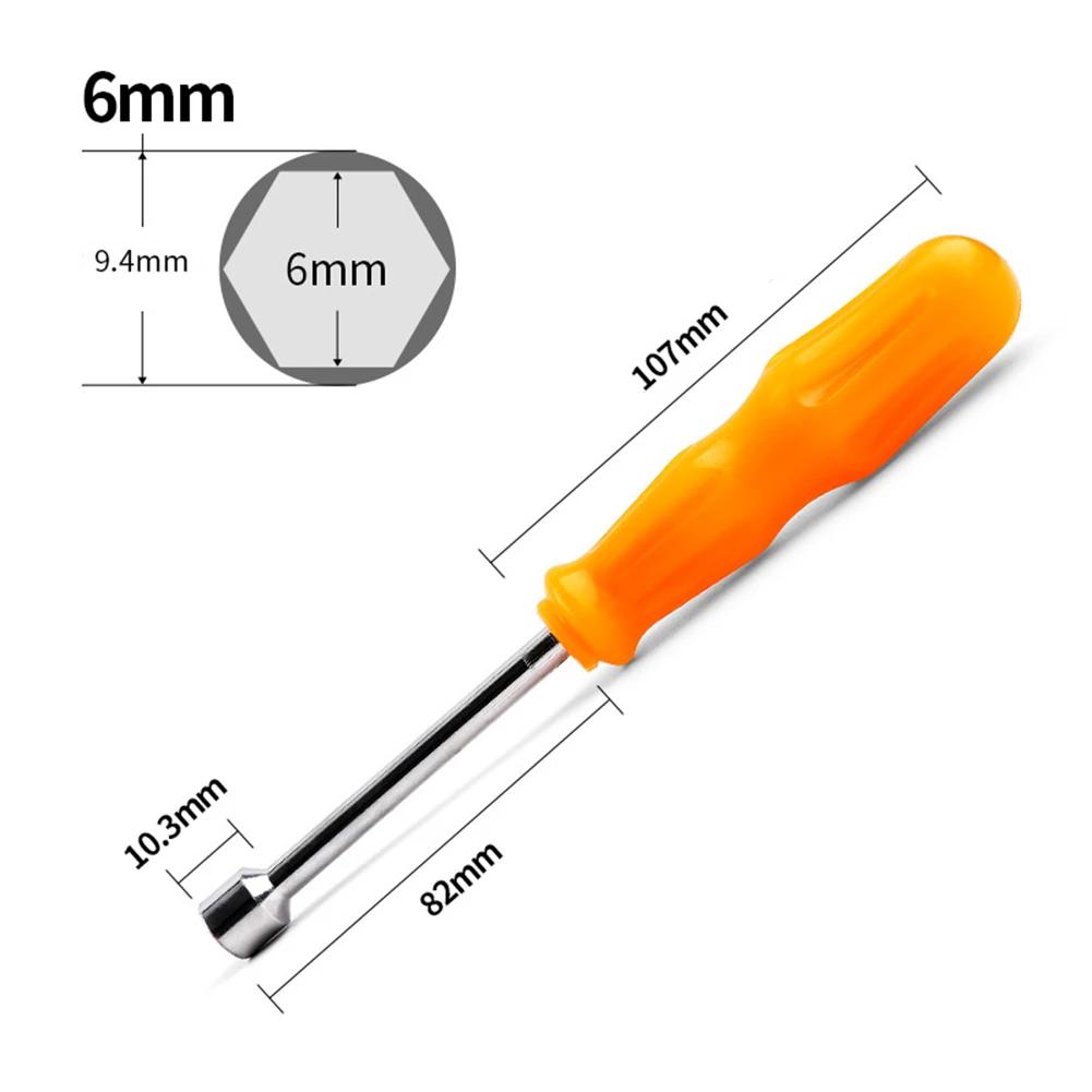 Mini Hex Bit AdapterTools Screwdriver Socket Wrench Nut Shank Drill Bit Socket Wrench 5/5.5/6/7/8/9/10mm Carbon Steel