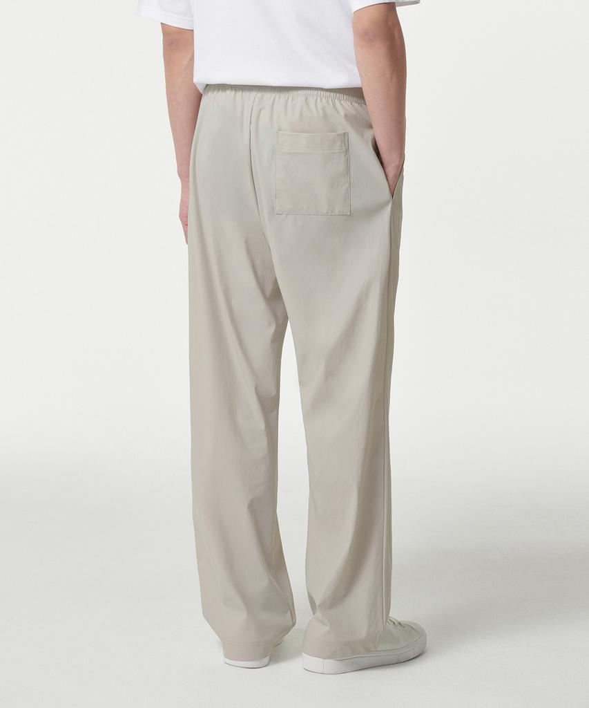 Musinsa Standard Cooling Deep Tuck Wide Elastic Waist Pants [Dusty Cream]