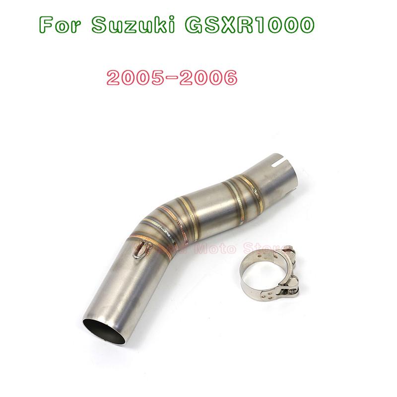 GSXR1000 High Quality Motorcycle Exhaust Middle Pipe Link Pipe For Suzuki GSXR1000 GSX R1000 GSXR 1000 2005 2006 K5 K6 Link Pipe