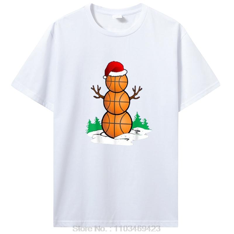Basketball Snowman Balls Christmas Pajama Gifts Unisex Boys Kid T-Shirt Unisex Cotton Tshirt Clothing Oversized Graphic T Shirt