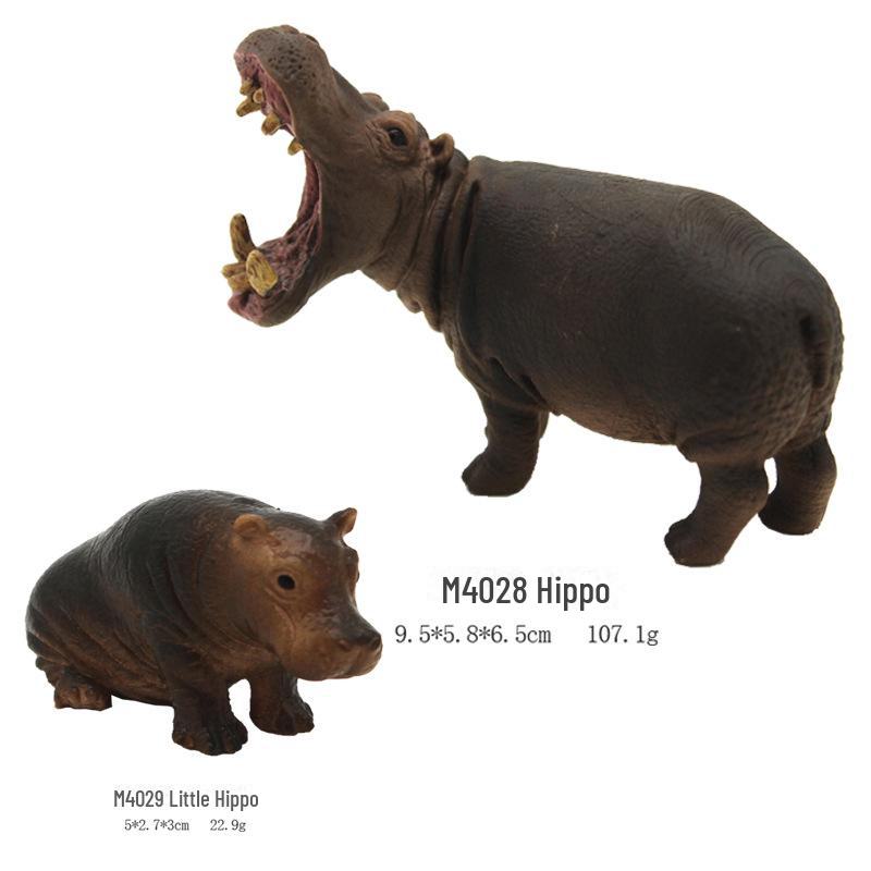 

Африканская дикая природа ПВХ Бегемот обучающая модель набор