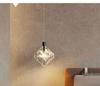 Minimalist Italian Crystal Bedside Pendant Light - Luxury Small Bedroom Accent