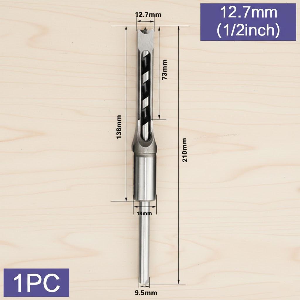 Square Hole Drill Bit Angle Hole Opener Woodworking Drill Bits Set High Speed Steel Hole Saw Cutter Tool