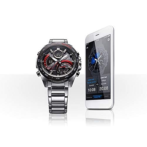 EDIFICE CASIO Casio Bluetooth Smartphone Linked Tough Solar ECB-900DB-1A Chronograph Calendar Analog Digital Black Red Business Watch Sports Watch Sta