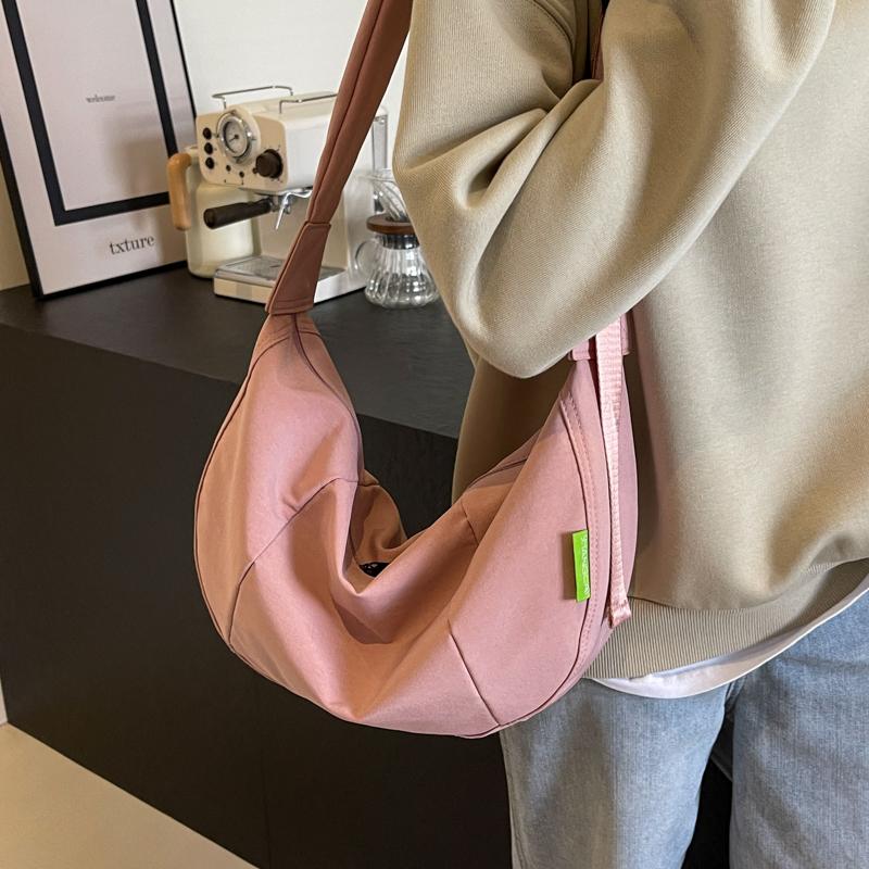 Solid Color Shoulder Bag Dumpling Bag Women's Crossbody Bag