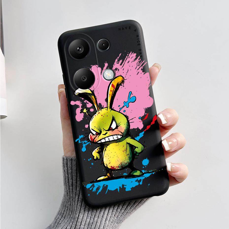 For Xiaomi Poco M6 Pro Case Soft Silicone Cute Cat Panda Shockproof Cover for Poco M6 Pro 4G TPU Coque Funda Shell M6Pro 6.67''