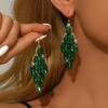 SHEIN Geometrische Rhombus Strass & Farbstein Ohrringe