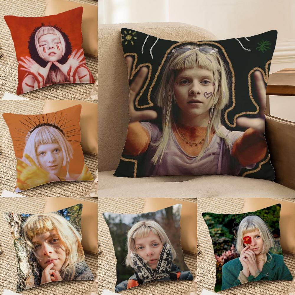 Singer A-Aurora Cushion Cover Soft Plush Double-Sided Printed Sofa Pillow Cushion Cover | Cozy All-Season Durable Decor Gift