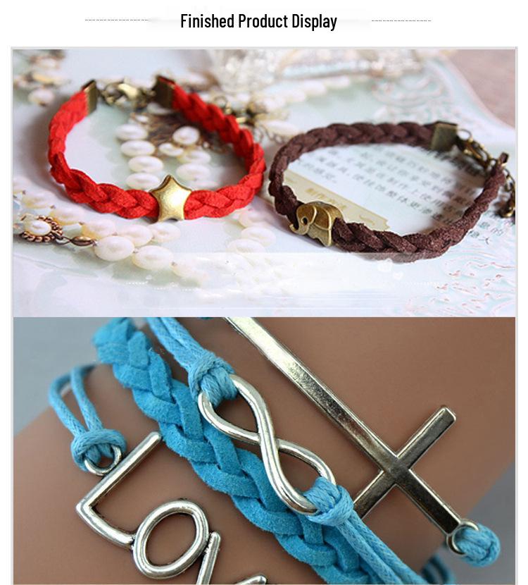 Colorful Korean Suede & Cowhide Woven Bracelet/Necklace Cord
