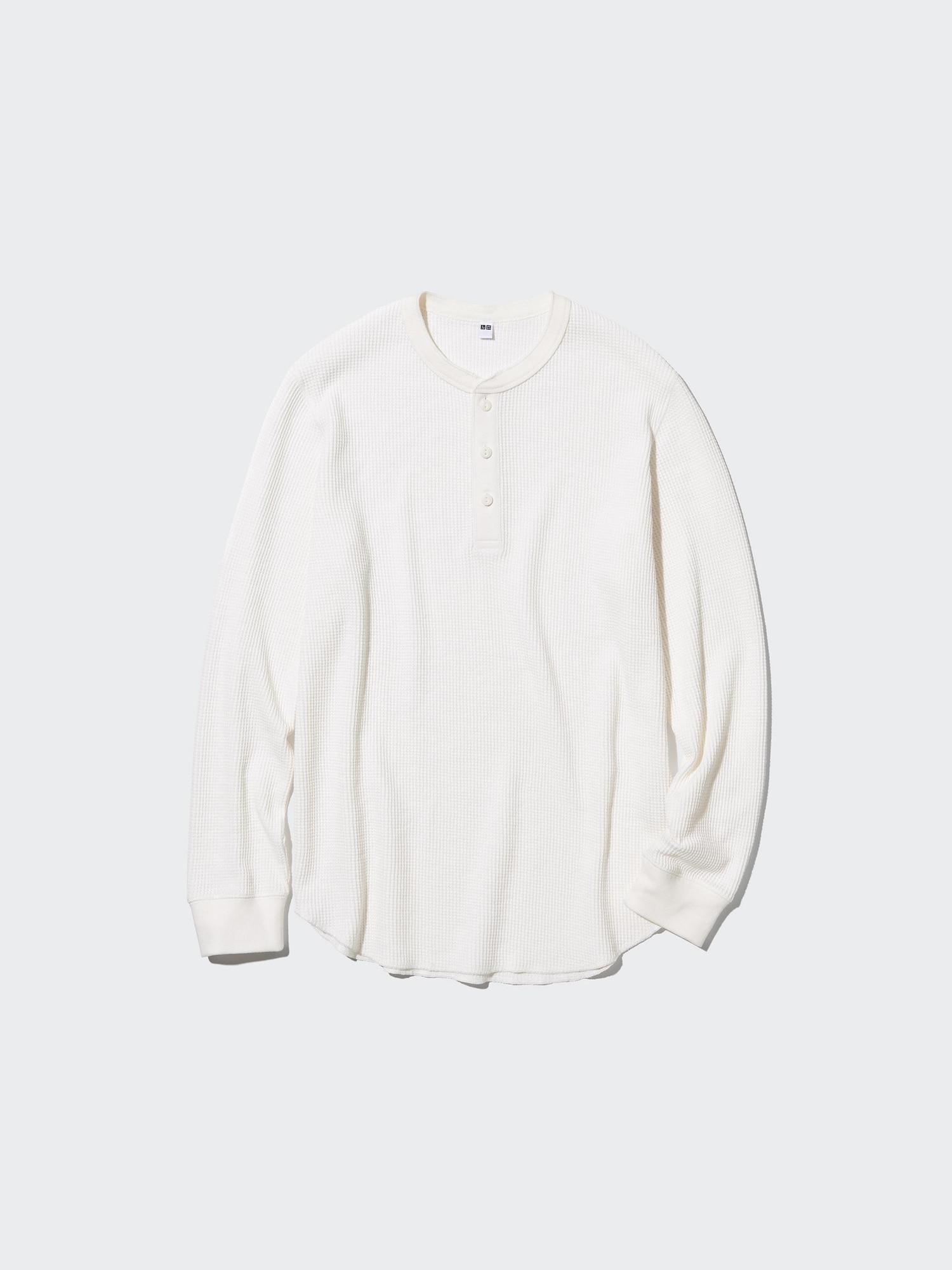 

Футболка Uniqlo Japan с вафельным воротником и длинным рукавом 01 OFF WHITE/S