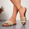 Fashion Women's Shoes 2024 Open Toe Women's Slippers Casual Daily Slippers Women Color Matching Plus Size Flat with Outdoor Sandals