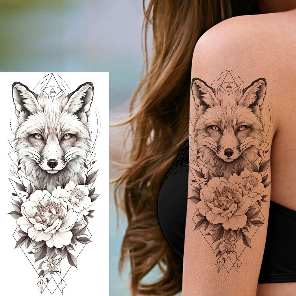 1 Sheet Phoenix Watercolor Temporary Tattoos For Women Girls Fake Covers Up Water Transfer Tattoo Sticker Adults Arm Waist Thigh