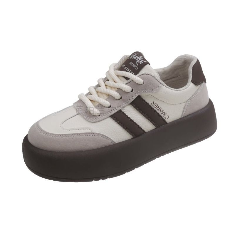 2025 Popular Color Matching Forrest Gump Shoes Ins Tide Platform White Shoes Internet Celebrity Retro Versatile Shock Absorbing Sports Shoes