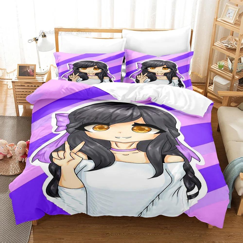 

Stylish Cozy Aphmau Bed Duvetcover and Polyester 3D Print Yes 90gsm Quilt Comforter (quilt)-EU Single(135*200cm)3pcs