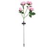 Solar Rose Light 4 Head IP65 Waterproof Decorative LED Flower Landscape Lamp for Garden