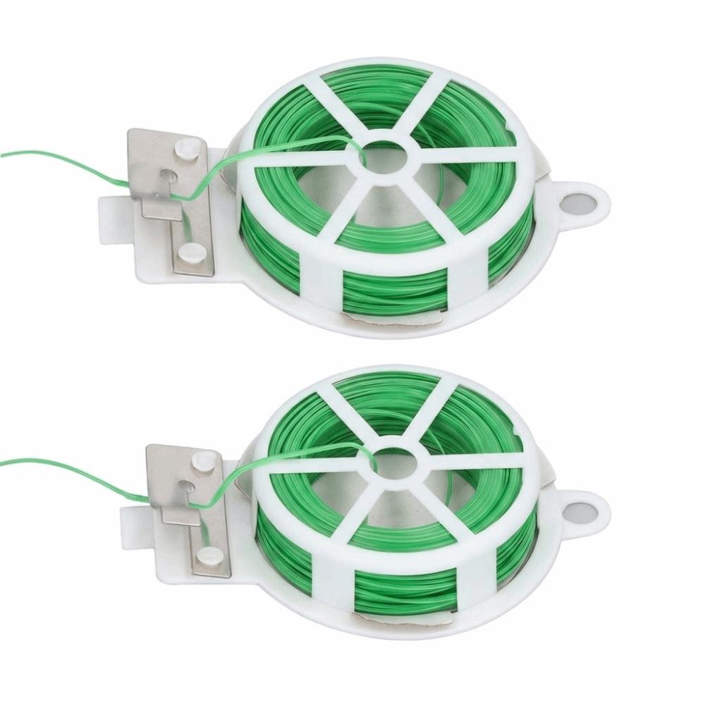 

2pcs Plastic Steel Wire Garden Plant Ties With Cutter Twist Ties Reusable Plant Cable Tie Outdoor